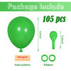 Picture of Voircoloria 105pcs Green Balloons 12inch Party Latex Balloons for Birthday Dinosaur Baby Shower St. Patrick's Day Summer Jungle Forest Safari Party Decorations