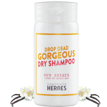 Picture of Drop Dead Gorgeous Non Aerosol Dry Shampoo Volume Powder by Handmade Heroes | 1.8oz | 100% Natural and Vegan, Sustainable and Aerosol Free | For Light Hair and Blonde Hair | Volumizing hair powder suitable for Air Travel, Women and Men