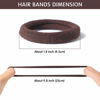 Picture of 100 Pcs Thick Seamless Brown Hair Ties, Ponytail Holders Hair Accessories No Damage for Thick Hair (Natural Colors)