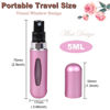 Picture of Rosarden Travel Mini Perfume Refillable Atomizer Container, Portable Perfume Spray Bottle, Travel Size Bottle, Scent Pump Case, Perfume Fragrance Empty Spray Bottle for Traveling and Outgoing 5ml (4Pcs)