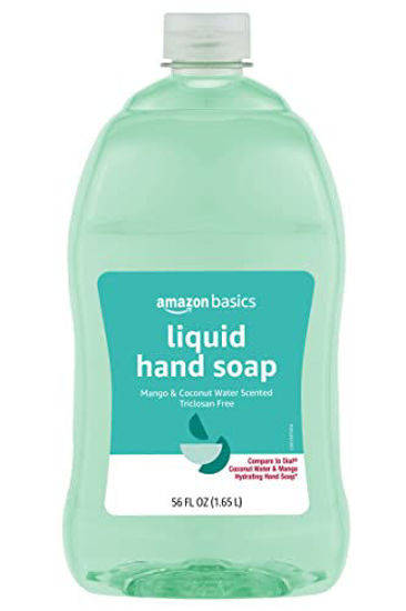 Picture of Amazon Basics Liquid Hand Soap Refill, Mango and Coconut Water Scent, Triclosan-Free, 56 Fluid Ounces, 1-Pack (Previously Solimo)