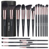 Picture of BS-MALL Makeup Brush Set 18 Pcs Premium Synthetic Foundation Powder Concealers Eye shadows Blush Makeup Brushes with black case (C-Rose)