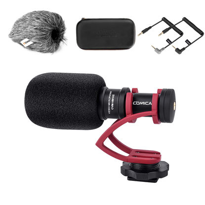 Picture of Camera Microphone,Comica CVM-VM10II Professional Video Microphone with Shock Mount, Deadcat,Compact Shotgun Mic Compatible with iPhone,DSLR Camera,Android Smartphones- Perfect for TikTok YouTube Vlog