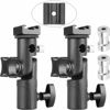 Picture of 2Pack Updated Flash Bracket Flash Stand Light Stand Bracket Mount with Umbrella Holder Mount Swivel for Camera DSLR Nikon Canon Pentax Olympus and Other DSLR Flashes Speedlite Studio Light LED Light