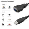 Picture of BENFEI USB to Serial Adapter, 6 Feet USB to RS-232 Male (9-pin) DB9 Serial Cable, Prolific Chipset, Windows 11/10/8.1/8/7, Mac OS X 10.6 and Above