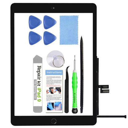 Picture of for iPad 9 (9th Gen 2021) A2602 A2603 A2604 A2605 Screen Replacement Glass Touch Digitizer Repair Kit with Home Button & Tools - Only for iPad 9 9th Generation