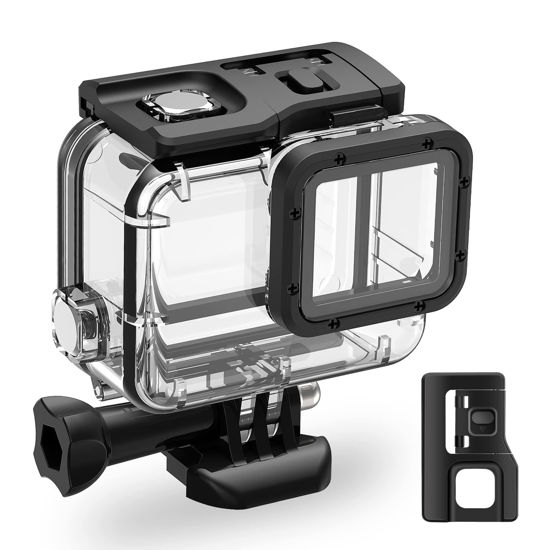 Picture of Kacebela Waterproof Housing Case - Protective Housing Shell Compatible with GoPro Hero 2018/7/6/5 Black, 147FT/45M Underwater Dive Case Shell with Mount & Thumbscrew with an Extra Clip