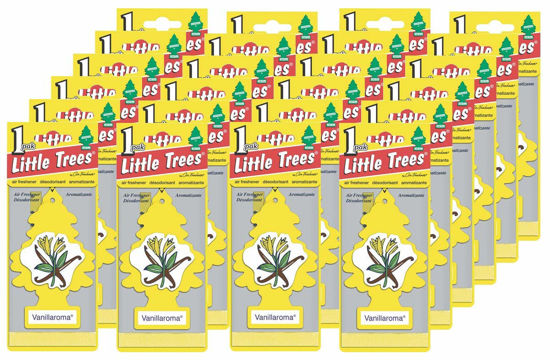 Picture of LITTLE TREES Car Air Freshener | Hanging Paper Tree for Home or Car | Vanillaroma | 24 Pack