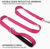 Picture of Joytale Double-Sided Reflective Dog Leash, 6 FT/5 FT/4 FT, Padded Handle Nylon Dogs Leashes for Small & Medium Dogs Walking, Hotpink, 5FT