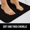 Picture of Gorilla Grip Bath Rug 54x24, Thick Soft Absorbent Chenille, Rubber Backing Quick Dry Microfiber Mats, Machine Washable Rugs for Shower Floor, Bathroom Runner Bathmat Accessories Decor, Black