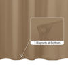 Picture of ALYVIA SPRING Coffee Brown Fabric Shower Curtain Liner Waterproof - Soft & Light-Weight Cloth Shower Liner with 3 Magnets, Hotel Quality & Machine Washable - Standard Size 72x72, Coffee