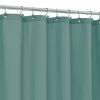 Picture of ALYVIA SPRING Teal Fabric Shower Curtain Liner Waterproof - Soft & Light-Weight Cloth Shower Liner with 3 Magnets, Hotel Quality & Machine Washable - Standard Size 72x72, Sea Teal