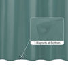 Picture of ALYVIA SPRING Teal Fabric Shower Curtain Liner Waterproof - Soft & Light-Weight Cloth Shower Liner with 3 Magnets, Hotel Quality & Machine Washable - Standard Size 72x72, Sea Teal