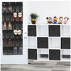 Picture of 24 Pockets - SimpleHouseware Crystal Clear Over The Door Hanging Shoe Organizer, Black (64'' x 19'')