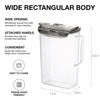 Picture of LocknLock Aqua Fridge Door Water Jug with Handle BPA Free Plastic Pitcher with Flip Top Lid Perfect for Making Teas and Juices, 2 Quarts, Gray