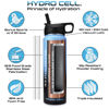 Picture of HYDRO CELL Stainless Steel Insulated Water Bottle with Straw - For Cold & Hot Drinks - Metal Vacuum Flask with Screw Cap and Modern Leakproof Sport Thermos for Kids & Adults (Blue/Black 24oz)