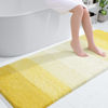 Picture of OLANLY Luxury Bathroom Rug Mat, Extra Soft and Absorbent Microfiber Bath Rugs, Non-Slip Plush Shaggy Bath Carpet Runner, Machine Wash Dry, Bath Mats for Bathroom Floor, Tub and Shower, 59x24, Yellow