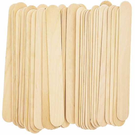 Picture of 200 Pieces Jumbo Craft Sticks, Premium Natural Wood for Building, Mixing, and Creating Craft Projects, Size 6 x 3/4