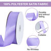 Picture of TONIFUL 1-1/2 Inch (40mm) x 100 Yard Lavender Light Purple Wide Satin Ribbon Solid Fabric Ribbon for Gift Wrapping Chair Sash Valentine's Day Wedding Birthday Party Decoration Hair Floral Craft Sewing