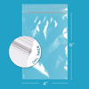 Picture of CLEAR PLASTIC RECLOSABLE ZIP BAGS - Bulk GPI Case Of 1000 4" x 6" 2 mil Thick Strong & Durable Poly Baggies With Resealable Zip Top Lock For Travel, Storage, Packaging & Shipping.