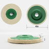 Picture of 10 Pack 4 Inch Round Wool Felt Disc Wheel Pad, for 100 Angle Grinder, Buffing Polishing Buffer Bore Dia-White & Green