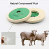 Picture of 10 Pack 4 Inch Round Wool Felt Disc Wheel Pad, for 100 Angle Grinder, Buffing Polishing Buffer Bore Dia-White & Green