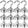 Picture of LOVIMAG Strong Magnetic Hooks, 25lbs Metal Magnet with Hooks, Magnetic Hooks for Hanging Heavy Duty,Refrigerator, Cruise Cabins, Whiteboard-12 Pack