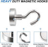 Picture of LOVIMAG Strong Magnetic Hooks, 25lbs Metal Magnet with Hooks, Magnetic Hooks for Hanging Heavy Duty,Refrigerator, Cruise Cabins, Whiteboard-12 Pack