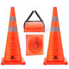 Picture of RoadHero 28 Inch [2 Pack] Collapsible Traffic Safety Cones, Multi Purpose Pop-up Cones with Reflective Collar for Road Safety, Orange Cones for Driving Training, Parking Lots