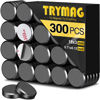 Picture of TRYMAG 300 PCS Ceramic Magnets for Crafts, Small 18mm (.709 inch) Round Disc Crafts Magnets with Adhesive Backing, Flat Circle Ferrite Industrial Magnets for Crafts, DIY, Science, Hobbies, Project