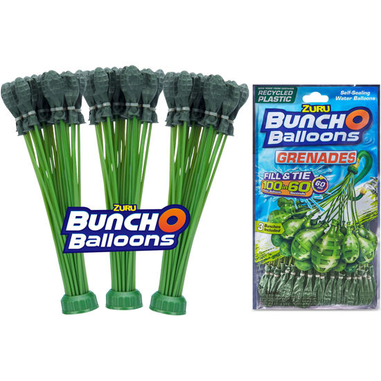 Picture of Bunch O Balloons 100 Grenade Rapid-Filling Self-Sealing Water Balloons by ZURU, (Model: 56112Q)