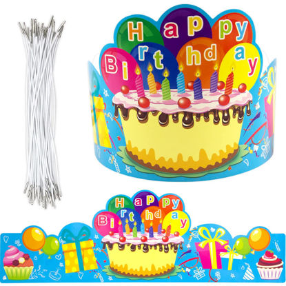 Picture of FANCY LAND Birthday Crowns for Kids Family Birthday Classroom School VBS Party Supplies Pack of 30