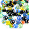 Picture of POPLAY 60PCS Colorful Glass Marbles,9/16 inch Marbles Bulk for Kids Marble Games,DIY and Home Decoration