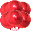 Picture of KatchOn, Big Red Metallic Balloons - 22 Inch, Pack of 6 | 360 Degree 4D Sphere Metallic Red Balloons for Red Birthday Decorations | Red Foil Balloons, Red Mylar Balloons | Shiny Red Balloons Metallic