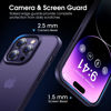 Picture of CASEKOO [SGS Tested] Newly Matte Purple iPhone 14 Pro Case [10FT Mil-Grade Protection] Anti-Fingerprints & Anti-Scratch Durable Translucent Back Anti-Slip Frame iPhone 14 Pro Phone Case, Purple