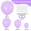 Picture of RUBFAC 129pcs Pastel Purple Balloons Different Sizes 18 12 10 5 Inches for Garland Arch, Light Purple Balloons for Birthday Baby Shower Gender Reveal Wedding Party Decoration
