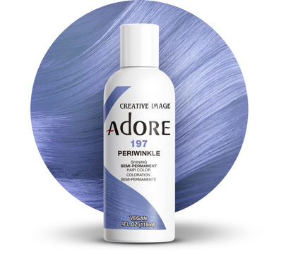 Picture of Adore Semi Permanent Hair Color - Vegan and Cruelty-Free Hair Dye - 4 Fl Oz - 197 Peri Winkle (Pack of 1)