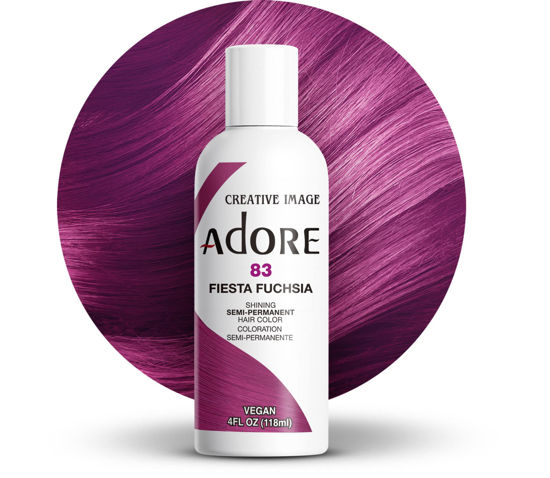 Picture of Adore Semi Permanent Hair Color - Vegan and Cruelty-Free Hair Dye - 4 Fl Oz - 083 Fiesta Fuchsia (Pack of 1)