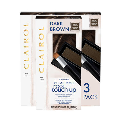 Picture of Clairol Root Touch-Up Temporary Concealing Powder, Dark Brown Hair Color, Pack of 3