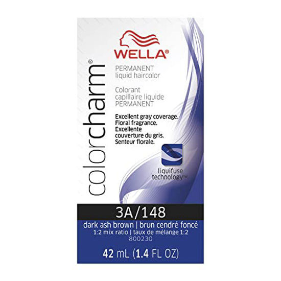 Picture of WELLA Color Charm Permanent Liquid Hair Color for Gray Coverage 3A Dark Ash Brown 1.42 Fl Oz