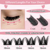 Picture of Cluster Lashes 72 Pcs Lash Clusters 2 in 1 DIY Eyelash Extension Individual Cluster Eyelashes Juliet Style Self-Application Fluffy Super Thin Band Reusable Soft & Comfortable(Juliet-D-10-16mix)