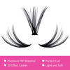 Picture of Cluster Lashes 12-18mm Mix Individual Lashes Long DIY Lash Extension D Curl Lash Clusters Soft Individual Lash Extensions Eyelash Clusters Wispy Cluster Eyelash Extensions (30D-0.07D, 12-18mm)