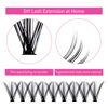 Picture of Cluster Lashes 12-18mm Mix Individual Lashes Long DIY Lash Extension D Curl Lash Clusters Soft Individual Lash Extensions Eyelash Clusters Wispy Cluster Eyelash Extensions (30D-0.07D, 12-18mm)