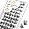 Picture of B43 D Curl 8-16MIX Eyelash Extensions 72 Clusters C D Curl B&Q LASH Wispy Volume Individual Lashes Cluster DIY at Home (B43,D-8-16MIX)