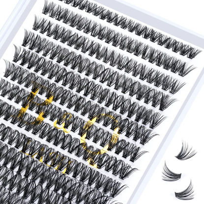 Picture of Lash Clusters 40D-0.07D-10 B&Q LASH Individual Lashes 280 Clusters False Eyelash 10D 20D 30D 40D Lash Clusters Extensions Individual Lashes Cluster DIY Eyelash Extensions at Home (40D-0.07D,10MM)