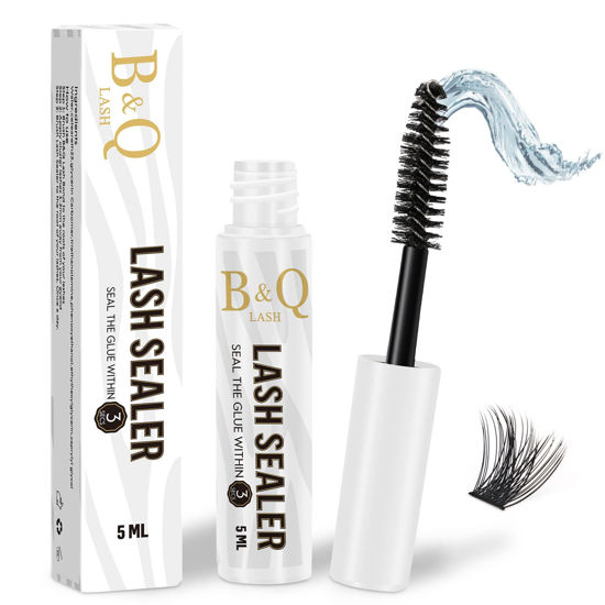 Picture of Lash Sealant 5ML Clear Mascara B&Q Lash Sealer for Cluster Lashes Overnighter Lash Extension Sealant Healthy Lash Overnight Sealer Longer Life Coating Lash Seal (Clear,5ml)