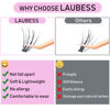 Picture of Lash Clusters 20D Individual Lashes D Curl Cluster Lashes 18mm Eyelash Clusters DIY Lash Extension Kit Cluster Eyelash Extensions (20D-0.07D, 18mm)