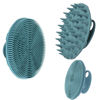 Picture of INNERNEED Food-Grade Soft Silicone Body Scrubber Shower Brush, with Handheld Facial Cleansing Skin Brush, with Scalp Massager Shampoo Brush (Dark Green)