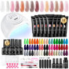 Picture of JEWHITENY 14 Colors Poly Gel Nail Kit 27 Colors Gel Nail Polish Kit With U V Light All In One Nail Art Starter Kit Suitable For All Seasons