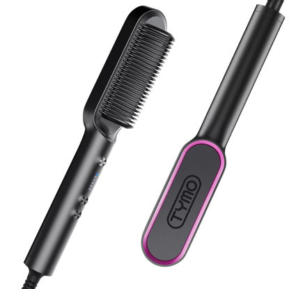 Picture of Hair Straightener Brush, TYMO Ring Hair Straightener Comb Straightening Brush for Women with 5 Temps 20s Fast Heating & Dual Voltage